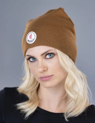 LEMA 1348 Dámská zimní čepice Cler camel