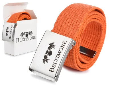 Beltimore F79 Pánsky textilný opasok 125 cm oranžový