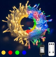 KIK KX5234 Vánoční osvětlení 100 LED, teplá bílá, mulicolor, dálkové ovládání 10m 