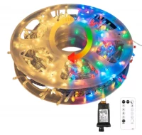 KIK KX5236 Vánoční osvětlení 500 LED, teplá bílá, mulicolor, dálkové ovládání, 50m 