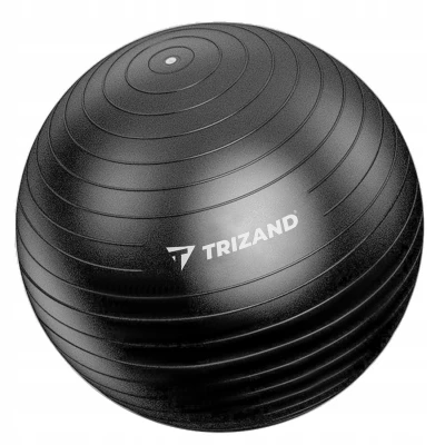 Trizand 19182 Gymnastická lopta 65 cm + hustilka čierna
