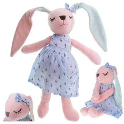 KIK Plyšák králík 52 cm modrý