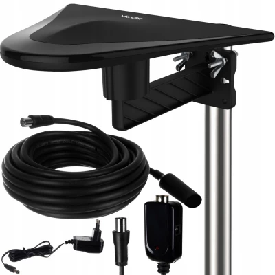 ISO 20635 Anténa venkovní DigiActiv 4G / LTE, Full HD, 28dB, VHF UHF, 4K, DVBT / T2 černá