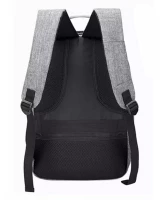 APT BQ57 Chytrý batoh Unisex s USB, zámek, šedočerný