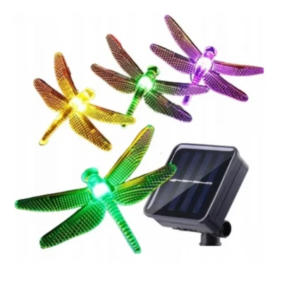 Pronett XJ4452 Světelný řetěz solární, vážka 20 LED, 4,5 m RGB
