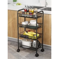 eCa Regál na kolečkách černý