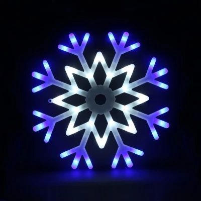 eCa Vánoční závěsná LED Vločka 40 x 40 cm, IP20 bílo-modrá
