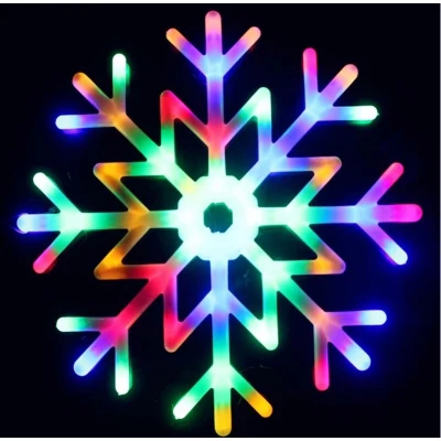 eCa Vánoční závěsná LED Vločka 40 x 40 cm, IP20 multicolor