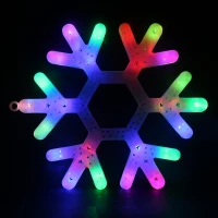 eCa Vánoční závěsná LED Sněhová vločka 39 x 39 cm, IP20 multicolor
