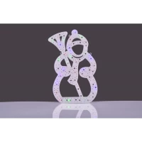 eCa Vánoční závěsná LED Sněhulák 42 x 25 cm, IP20 multikolor