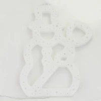 eCa Vánoční závěsná LED Sněhulák 29 x 22 cm, IP20 multikolor