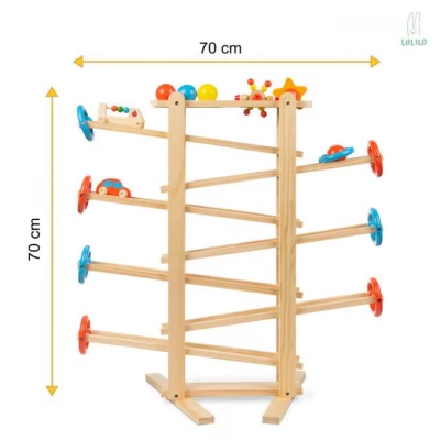 KIK KX5190 Dřevěná kuličková dráha XXL 70 cm