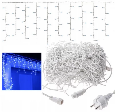 Foxter DAH200 Vianočný svetelný záves FLASH 200 LED, IP44, 30W modrá 8 m