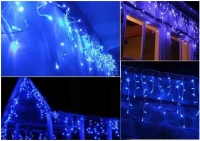 Foxter DAH500 Vianočný svetelný záves FLASH 500 LED, IP44, 30W modrá 16 m