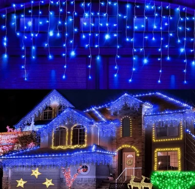 Foxter DAH500 Vianočný svetelný záves FLASH 500 LED, IP44, 30W modrá 16 m