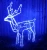 Foxter Vianočné LED Sob s pohyblivou hlavou, 130 cm modrá