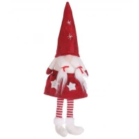 eCa KSN07 Vánoční dekorace Skřítek 32 cm červený