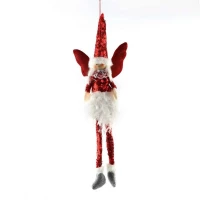 eCa ASN02 Vánoční dekorace Anděl 34 cm červený