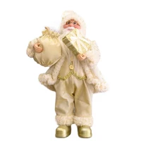eCa KSN27 Vánoční dekorace Svatý Mikuláš 30 cm béžový