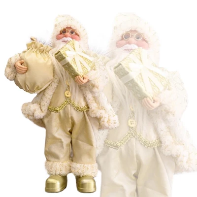 eCa KSN27 Vánoční dekorace Svatý Mikuláš 30 cm béžový