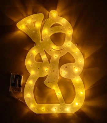 Foxter Svítící LED sněhulák XXL 42 cm teplá bílá 