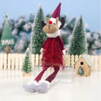 eCa RSN01 Vánoční dekorace Sob 37 cm červený