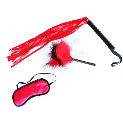 Sensual Sada doplňků BDSM Bondage červená