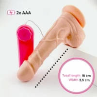 Sensual D24 Gelový vibrátor s přísavkou 16,5 cm