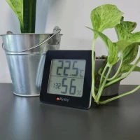 Ruhhy 19161 Digitální teploměr s vlhkoměrem černobílý