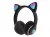 Verk 04116 Bezdrátová sluchátka Cat s tlapkou Bluetooth 5.0 černé