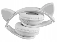 Verk 04116 Bezdrátová sluchátka Cat s tlapkou Bluetooth 5.0 bílé