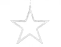 ISO 19750 Světelný závěs hvězdy 138 LED, USB, dálkové ovládání, teplá bílá