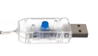 ISO 19750 Světelný závěs hvězdy 138 LED, USB, dálkové ovládání, teplá bílá