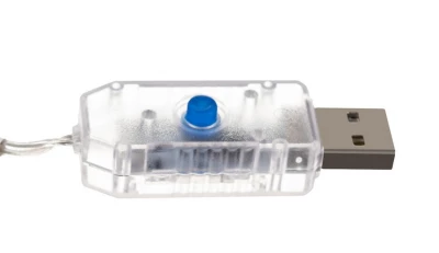 ISO 19750 Světelný závěs hvězdy 138 LED, USB, dálkové ovládání, teplá bílá