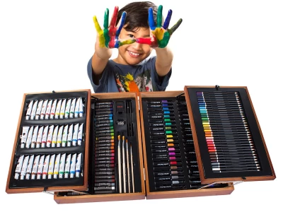 Verk 18234 Velká sada v dřevěném kufříku pro malíře 174 ks