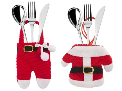 Verk Vánoční dekorace na stůl - obal na příbory  Santa Claus