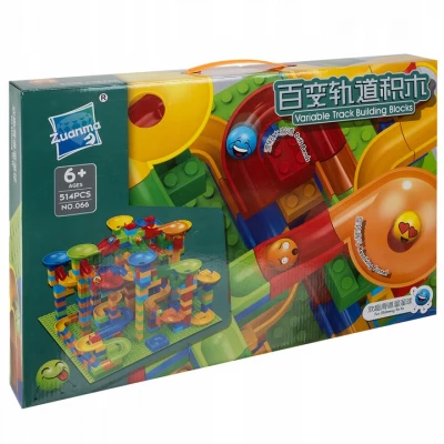 Kruzzel 20452 Kuličková dráha mini kostičky 514 dílků 