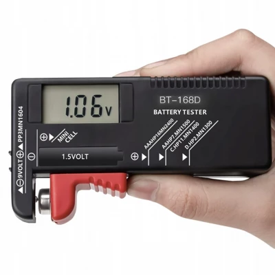 Bigstren 19898 Tester batérií digitálny BT-168D, R3, R6, R20, R14, 9V