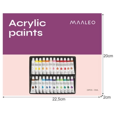 Maaleo 20363 Akrylové farby 24 ks / 12 ml