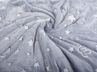 Verk 24307 Fleecová deka s rukávmi hviezdy svietiaca šedá