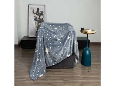 Verk Svietiaca deka Soft Dreams Stars, 150 x 180 cm šedá