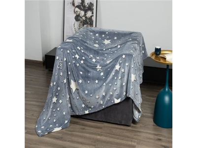 Verk Svietiaca deka Soft Dreams Stars, 150 x 180 cm šedá