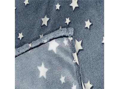Verk Svietiaca deka Soft Dreams Stars, 150 x 180 cm šedá
