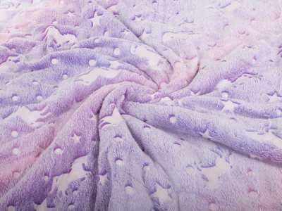 Verk Svíticí deka Soft Dreams Stars, 150 x 180 cm fialová