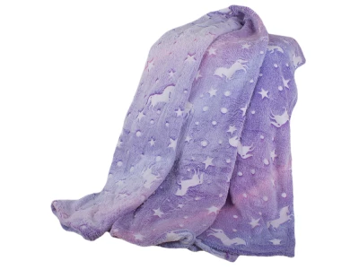 Verk Svíticí deka Soft Dreams Stars, 150 x 180 cm fialová