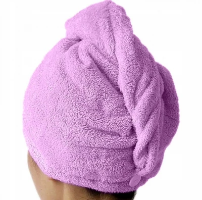 Verk 01625 Turban na vlasy z mikrovlákna růžová