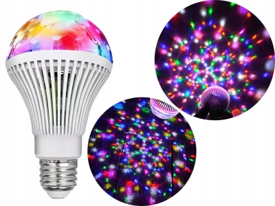 Verk 24272 LED Disko žárovka E27 3W RGB