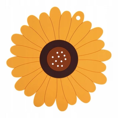 Verk 24239 Silikónová podložka pod hrnček slnečnice oranžová