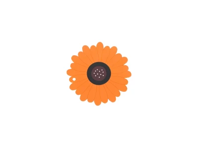 Verk 24239 Silikónová podložka pod hrnček slnečnice oranžová