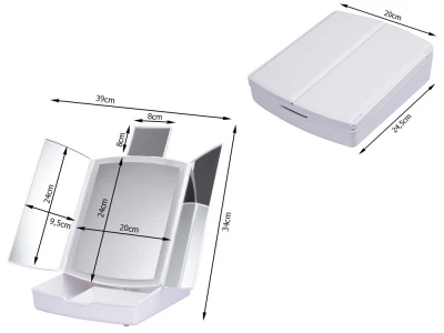 Verk 24230 Kosmetické zrcátko LED, 5x zvětšení bílé